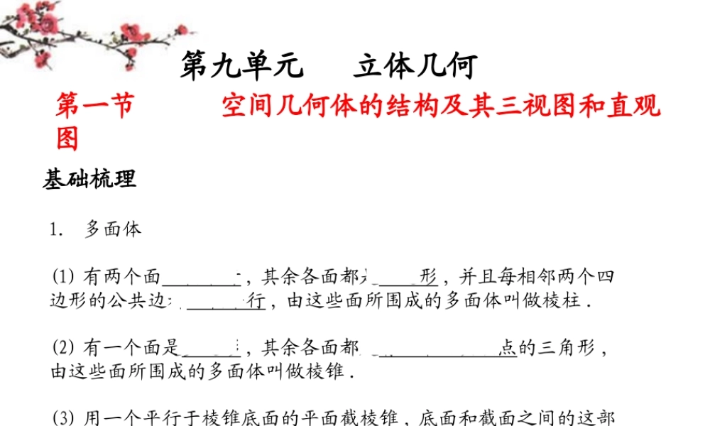 湖南省醴陵二中高一数学 立体几何专题复习课件