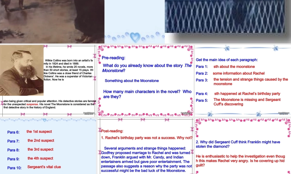 高三英语Unit13 The mystery of the moonstone 课件