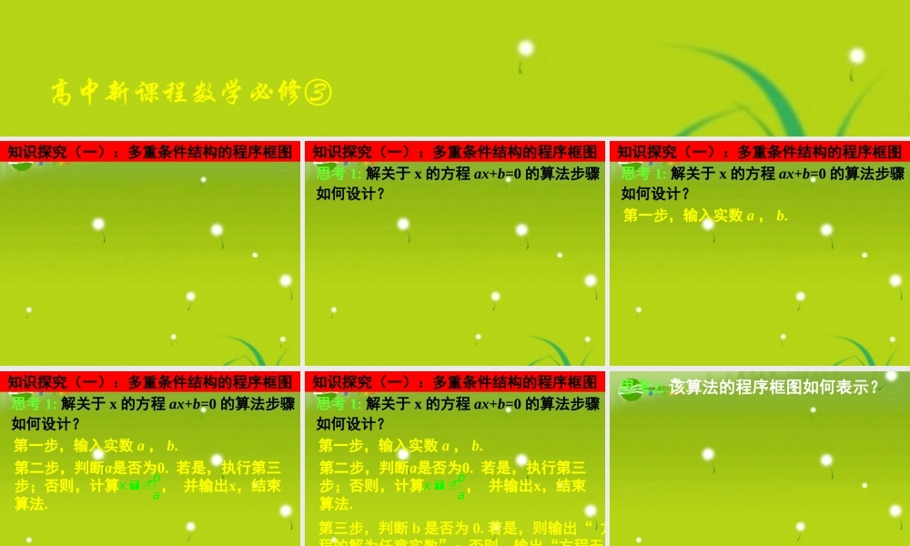 高中数学 114 程序框图的画法课件 新人教A版必修3 课件