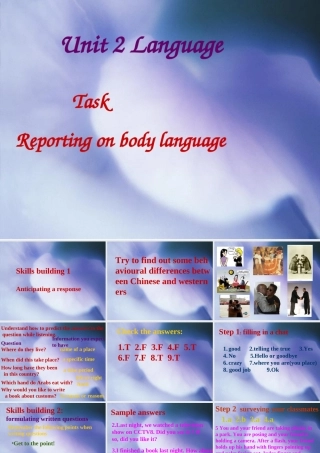 高中英语Unit 2 Language--taskppt 课件