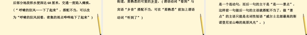 高考语文一轮 第三部分专题九辨析病句课件 新人教版 课件