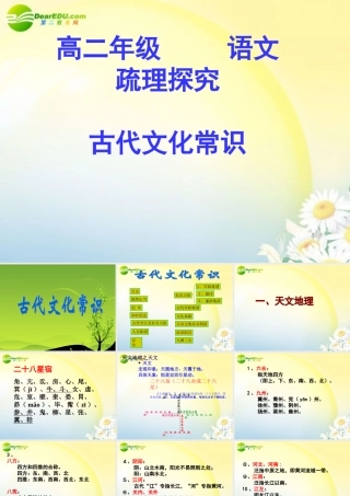 高二语文 古代文化常识课件