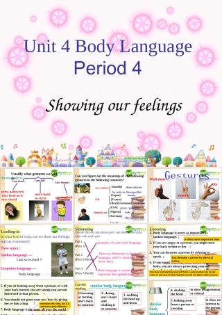 高中英语unit4 showing our feelings 课件人教版必修4 课件
