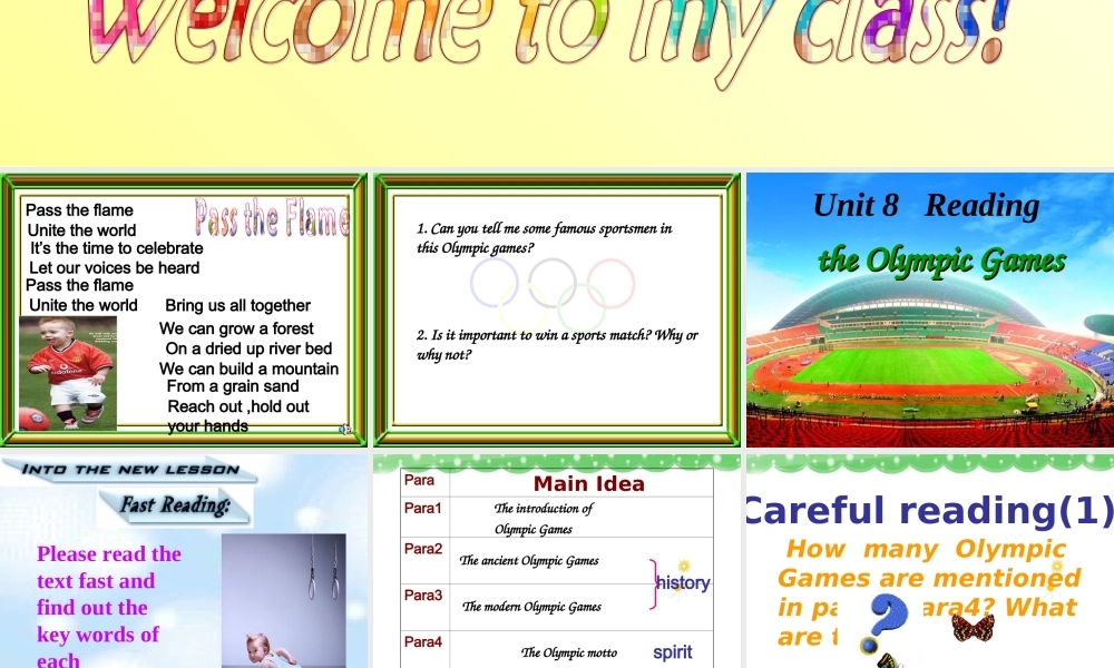 高一英语 unit8 reading ppt 课件