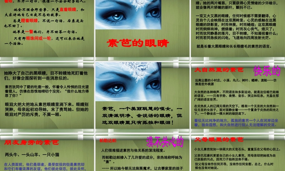 高中语文(素芭)课件2 新人教版选修 课件