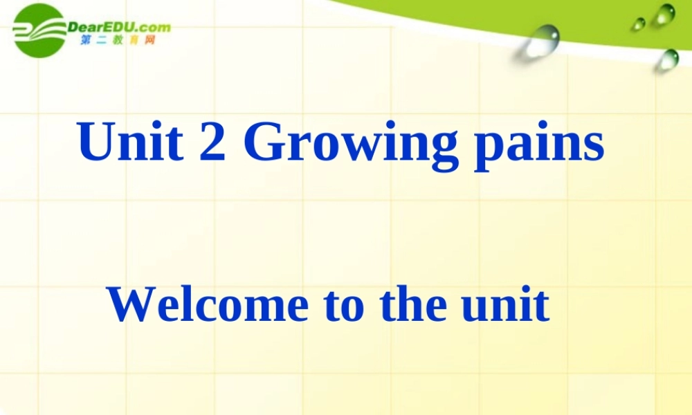 高中英语 Unit 2 Welcome to the unit课件 牛津版必修1 课件