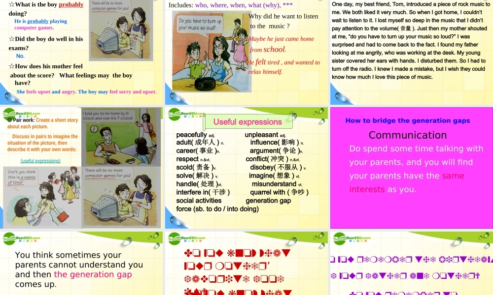 高中英语 Unit 2 Welcome to the unit课件 牛津版必修1 课件