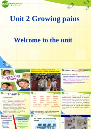 高中英语 Unit 2 Welcome to the unit课件 牛津版必修1 课件