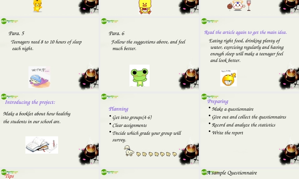 高中英语 Unit3 Project课件 牛津译林版必修1 课件