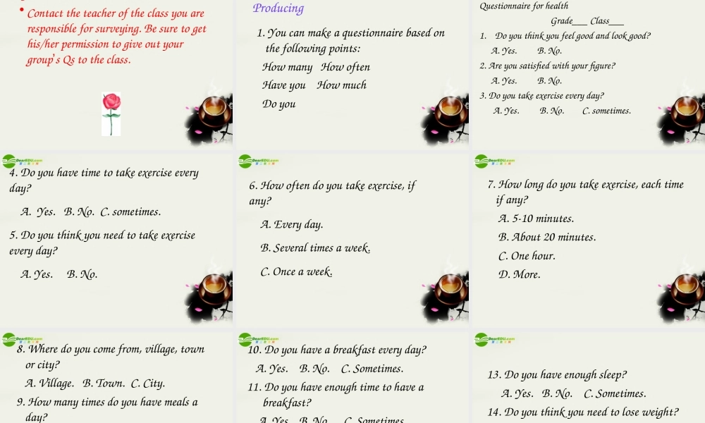 高中英语 Unit3 Project课件 牛津译林版必修1 课件