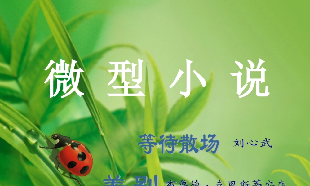 高中语文微型小说 课件