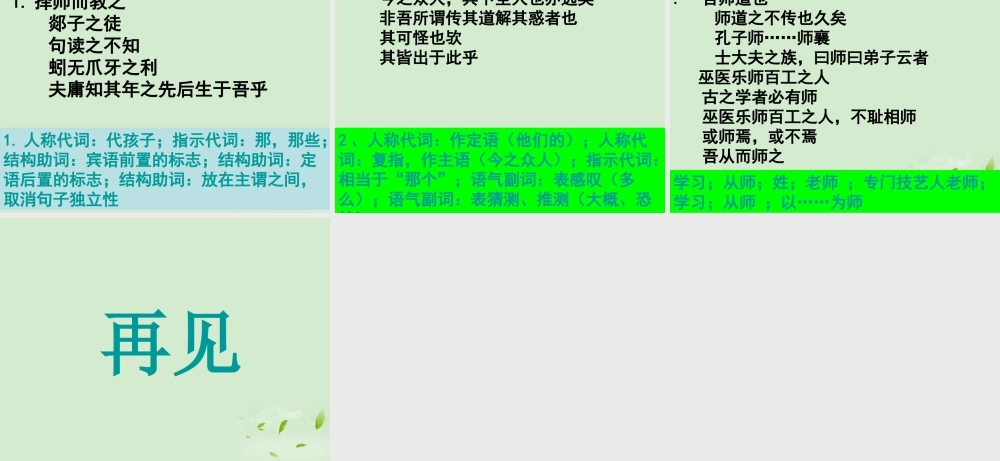 高中语文 (师说)课件3 苏教版必修1 课件