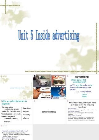 高中英语Unit 5(Inside advertising)课件 Warm up(新人教版选修9) 课件