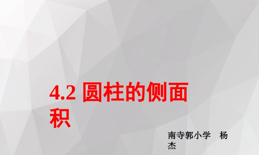 圆柱和圆柱的侧面积-(2)