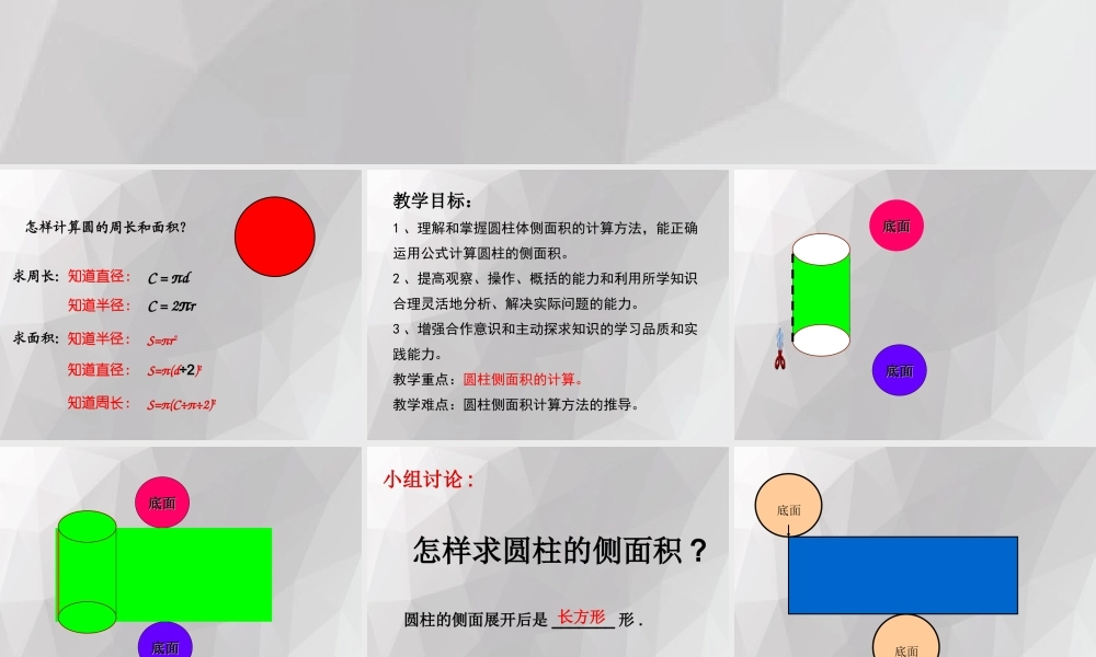 圆柱和圆柱的侧面积-(2)