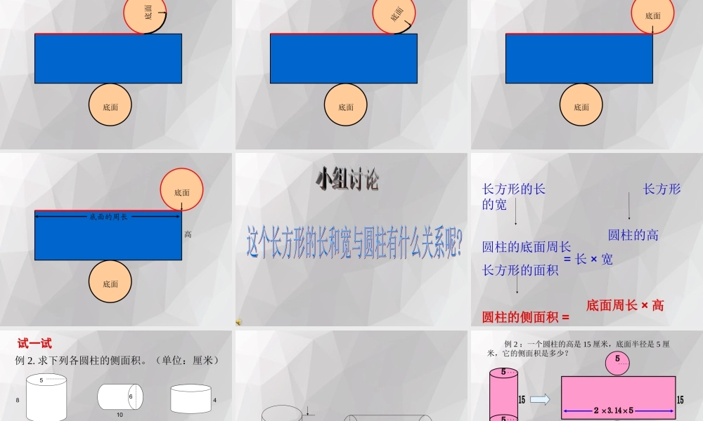 圆柱和圆柱的侧面积-(2)