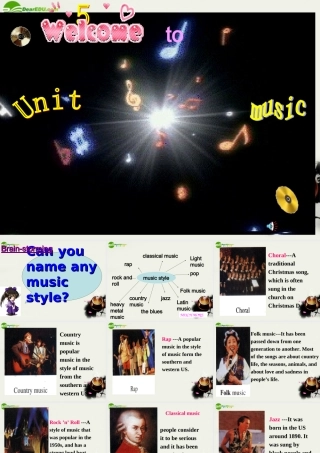 高中英语 Unit5(Music)warming up-课件7 新人教版必修2 课件