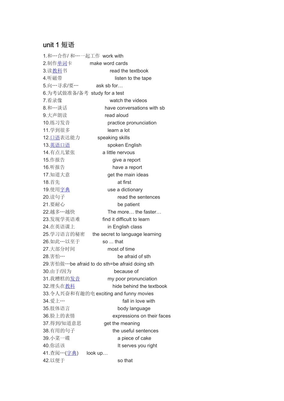新目标九英unit1-phrases_第1页