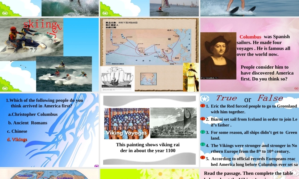 高中英语模块三 Unit 7 The sea Lesson 25 The Spirit of Explorers 精品课件2(北师大版)