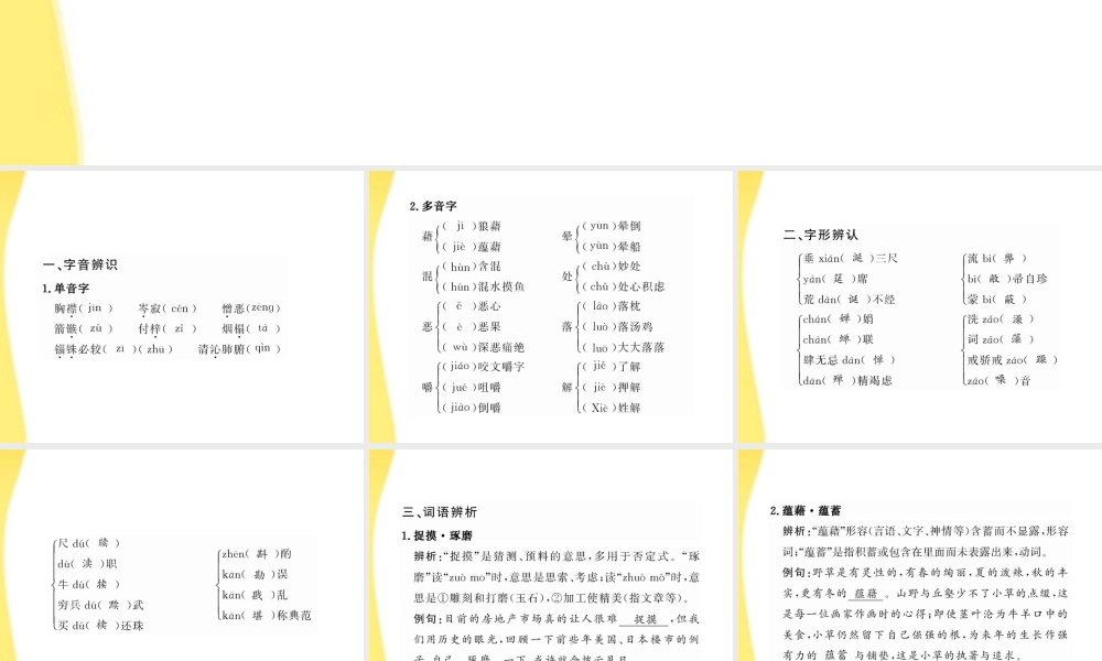 高中语文 3.8(咬文嚼字)课件 新人教版必修5 课件