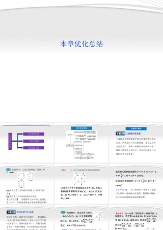高中数学 第1章本章优化总结课件 苏教版必修2 课件