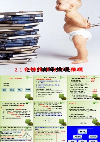 高中数学 2.1(合情推理与演绎推理--复习合情推理)课件 新人教选修2-2 课件