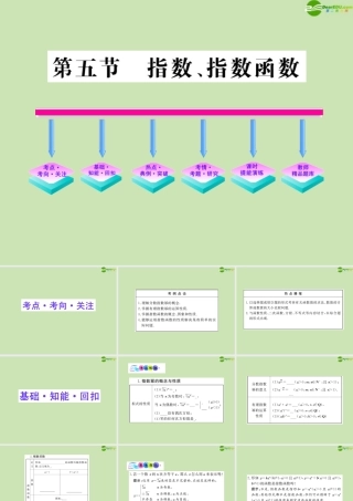 高三数学一轮复习 2.5 指数、指数函数课件 理 大纲人教版 课件