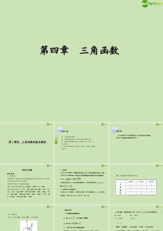 高考数学一轮复习 三角函数及三角恒等变换 三角函数的基本概念调研课件 文 新人教A版 课件
