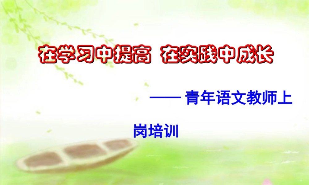 语文教师上岗培训资料 课件