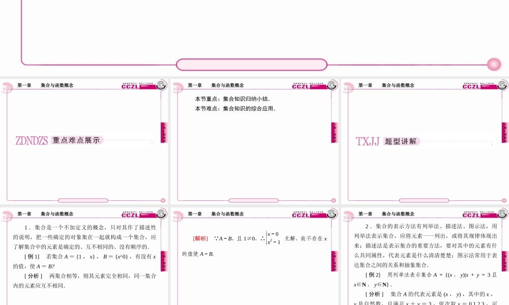 高中数学 第一章  集合与函数概念 集合习题课课件 新人教版必修1 课件
