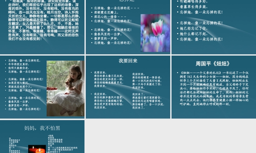 高中语文 (也许——葬歌)课件 新人教版选修(中国现代诗歌散文欣赏) 课件