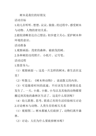 树木是我们的好朋友