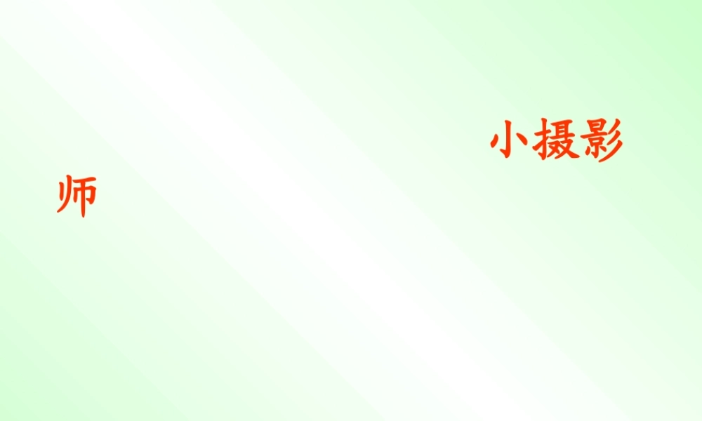 《小摄影师》PPT课件