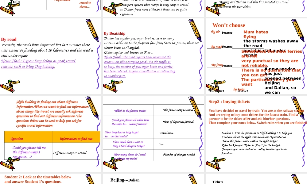 高中英语：Unit4 public transport-Task课件(牛津译林版选修7) 课件