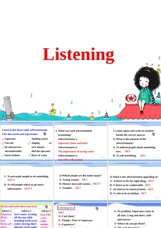 高中英语 Inside advertising-Listening课件 新人教版选修9 课件