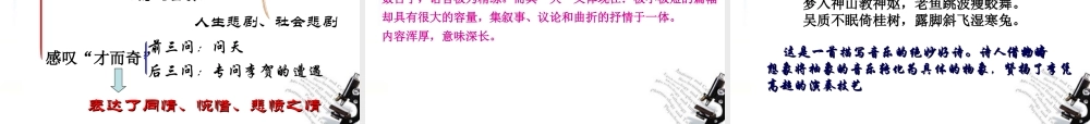 高中语文(李贺小传)课件 新人教版必修4 课件