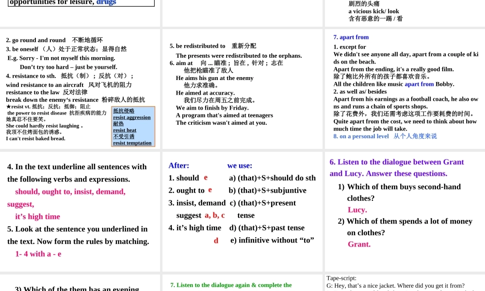 高中英语Unit 24 Lesson 1 Consumer Society 课件北师大版选修8 课件