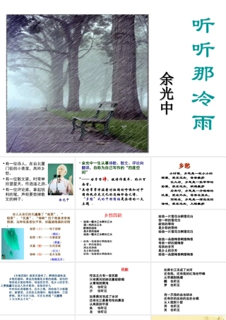 高中语文(听听那冷雨) 课件 苏教版必修2 课件