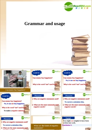 湖南省届高三英语高考一轮复习：(M8-Unit1-Grammar and usage)(课件) 课件