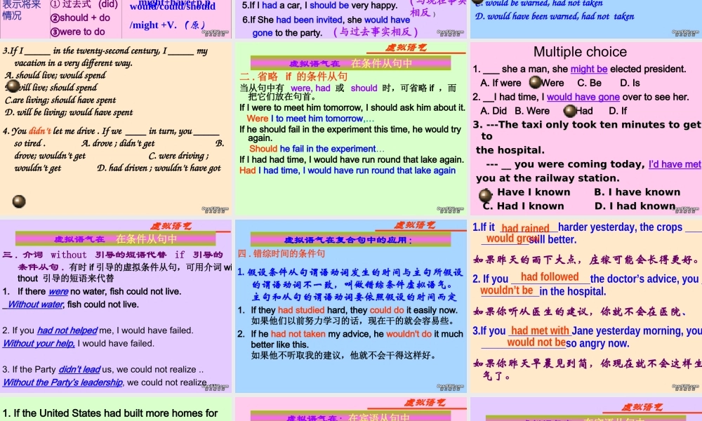 高二英语虚拟语气复习课件