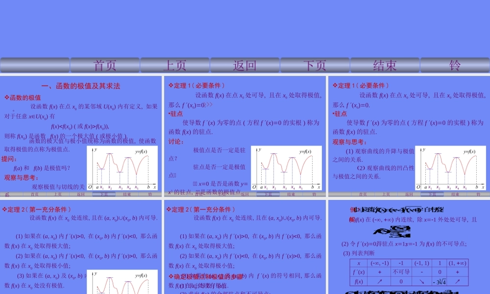 高中数学理科选修函数的最大值与最小值1课件