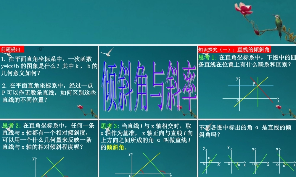 高中数学(311倾斜角与斜率)课件 新人教A版必修2 课件