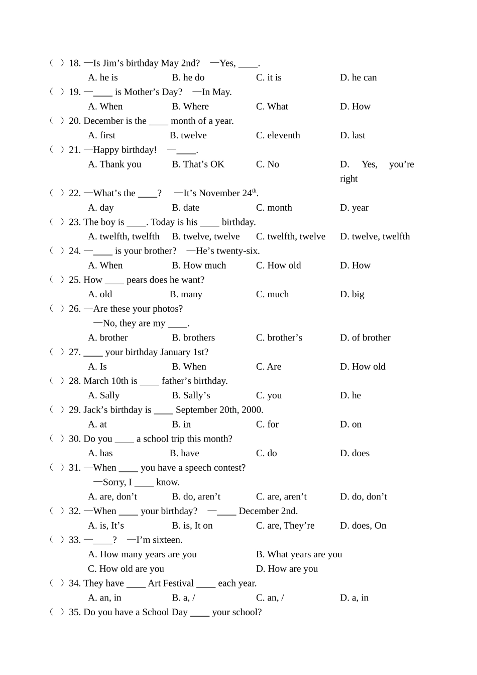 Unit8单元基础训练_第2页