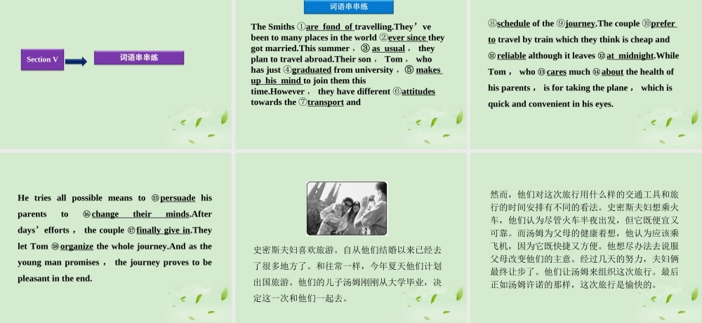 高中英语 Unit 3 Section Ⅴ 本单元考纲词汇专练课件 新人教版必修1 课件