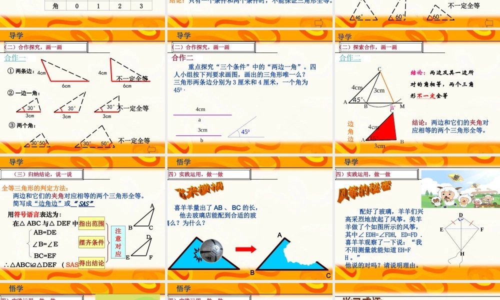 全等三角形的判定(SAS)课件
