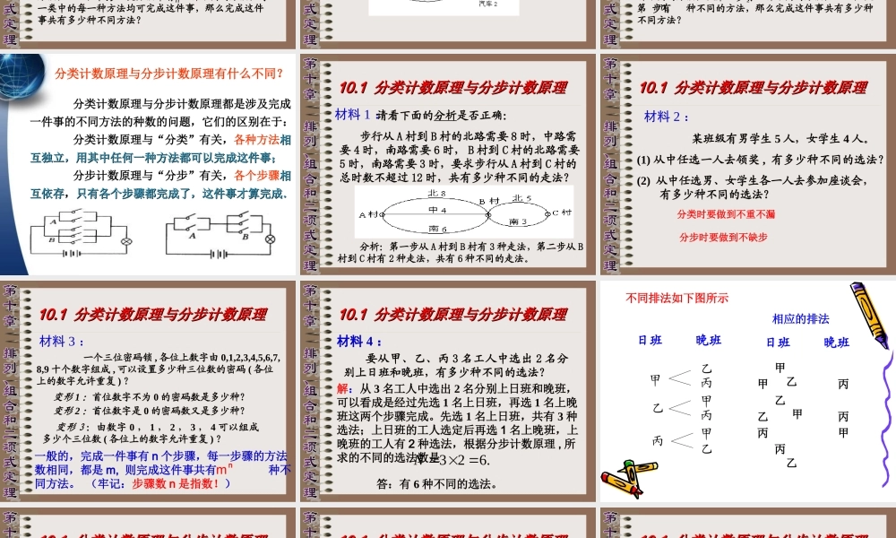 高二数学课件分类计数原理与分步计数原理 人教版 课件
