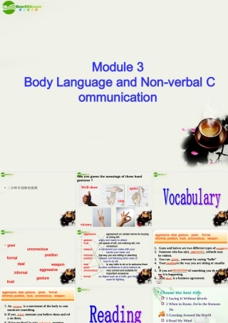 高中英语 Module 3公开课课件 外研版必修4 课件