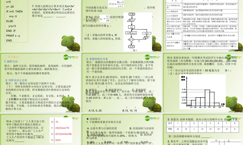 高中数学 学考复习课件 新人教A版必修3 课件