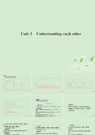 高考英语一轮复习 Unit3 Understanding each other 牛津译林版选修6 试题