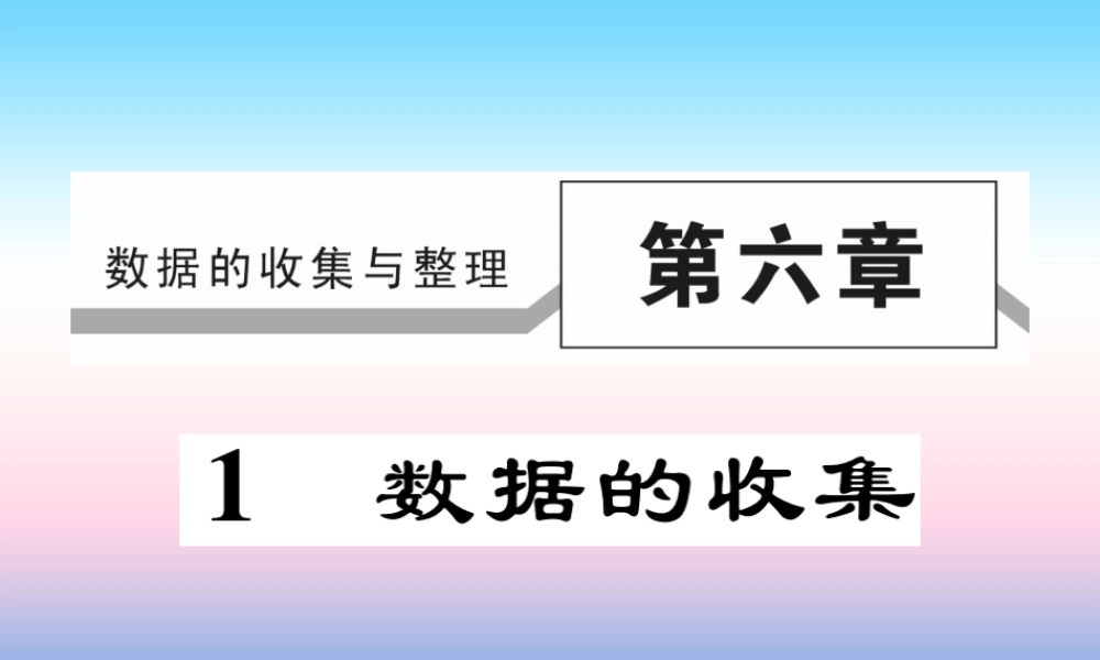 秋七年级数学上册 第六章 数据的收集与整理 1 数据的收集作业课件 (新版)北师大版 课件